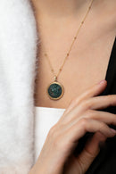 BLOODSTONE SAINT GEORGE NECKLACE