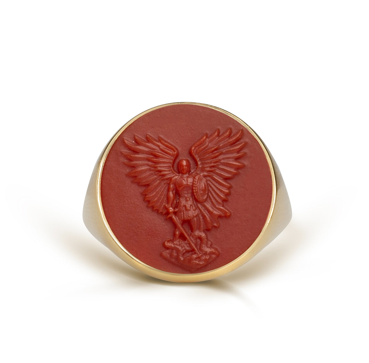 CARNELIAN MICHAEL ARCHANGEL RING