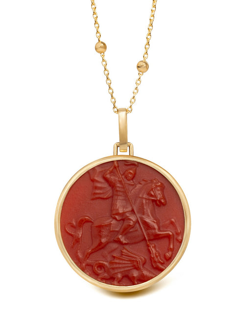 CARNELIAN SAINT GEORGE NECKLACE