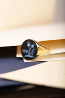 SARDONYX THISTLE RING