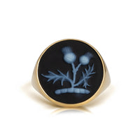 SARDONYX THISTLE RING