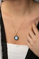 SARDONYX LUTHER ROSE NECKLACE