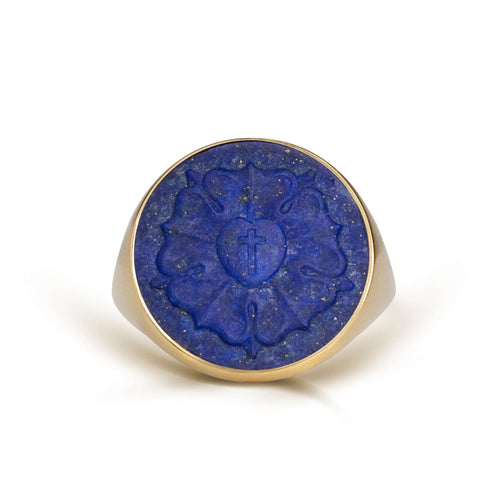 LAPIS LAZULI LUTHER ROSE RING