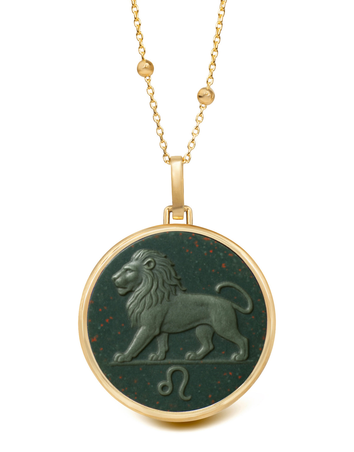 BLOODSTONE LEO NECKLACE