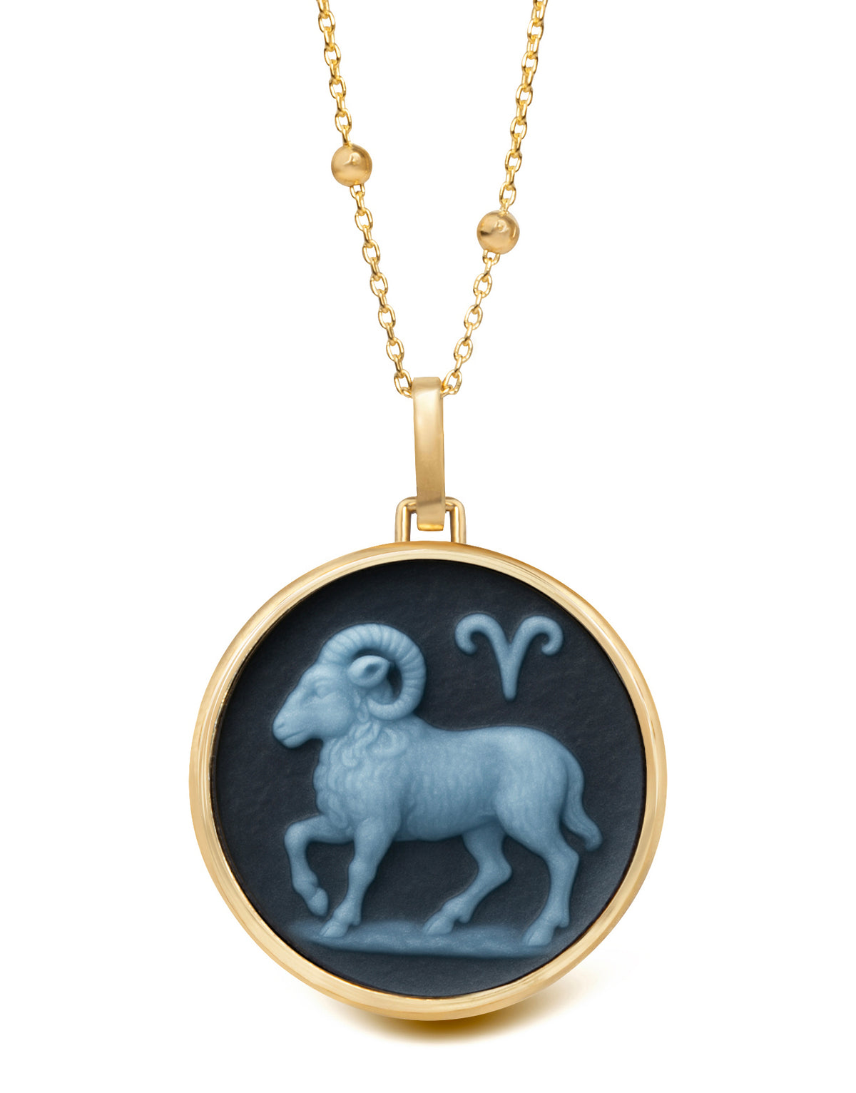 SARDONYX ARIES NECKLACE