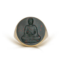 BLOODSTONE BUDDHA RING