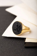 ONYX THISTLE RING