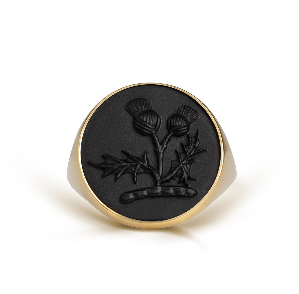 ONYX THISTLE RING