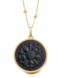 ONYX LUTHER ROSE NECKLACE