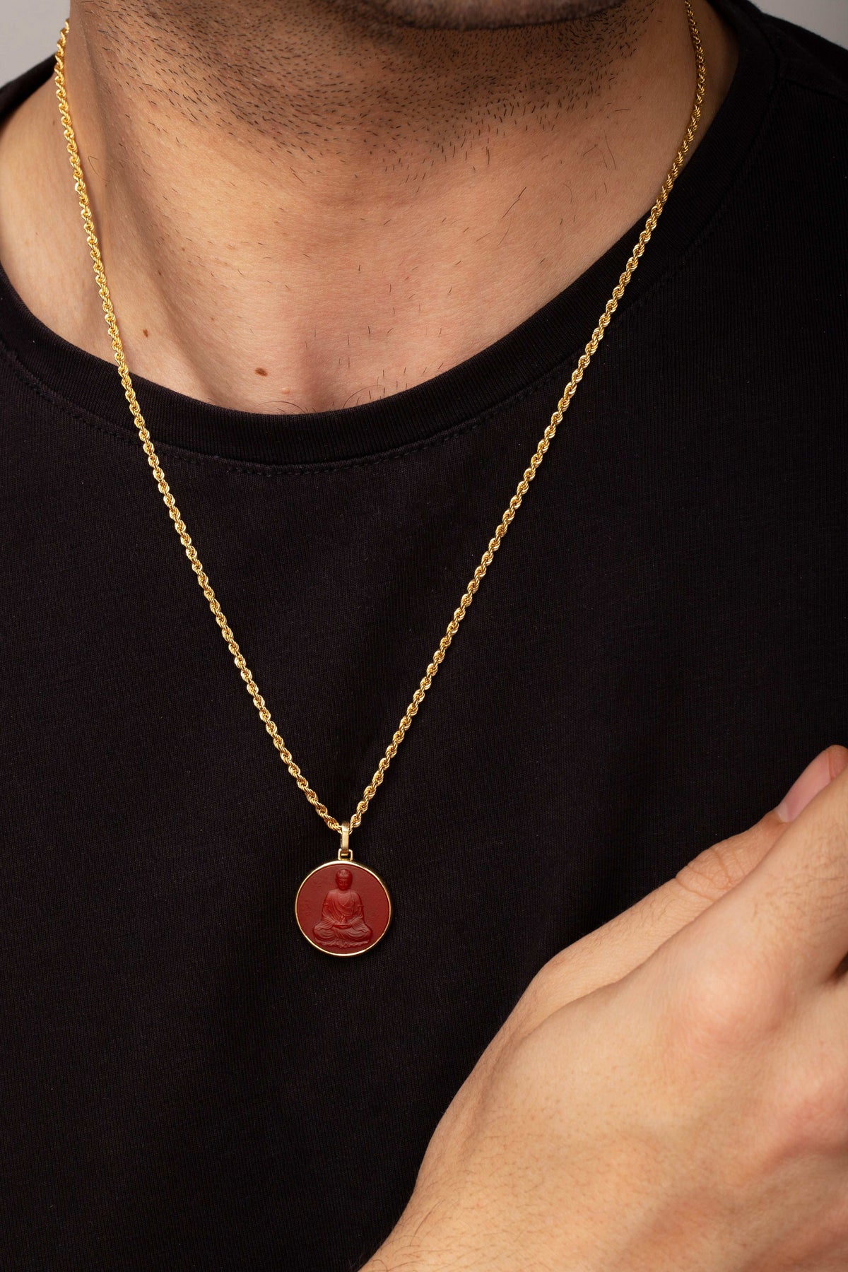 CARNELIAN BUDDHA NECKLACE