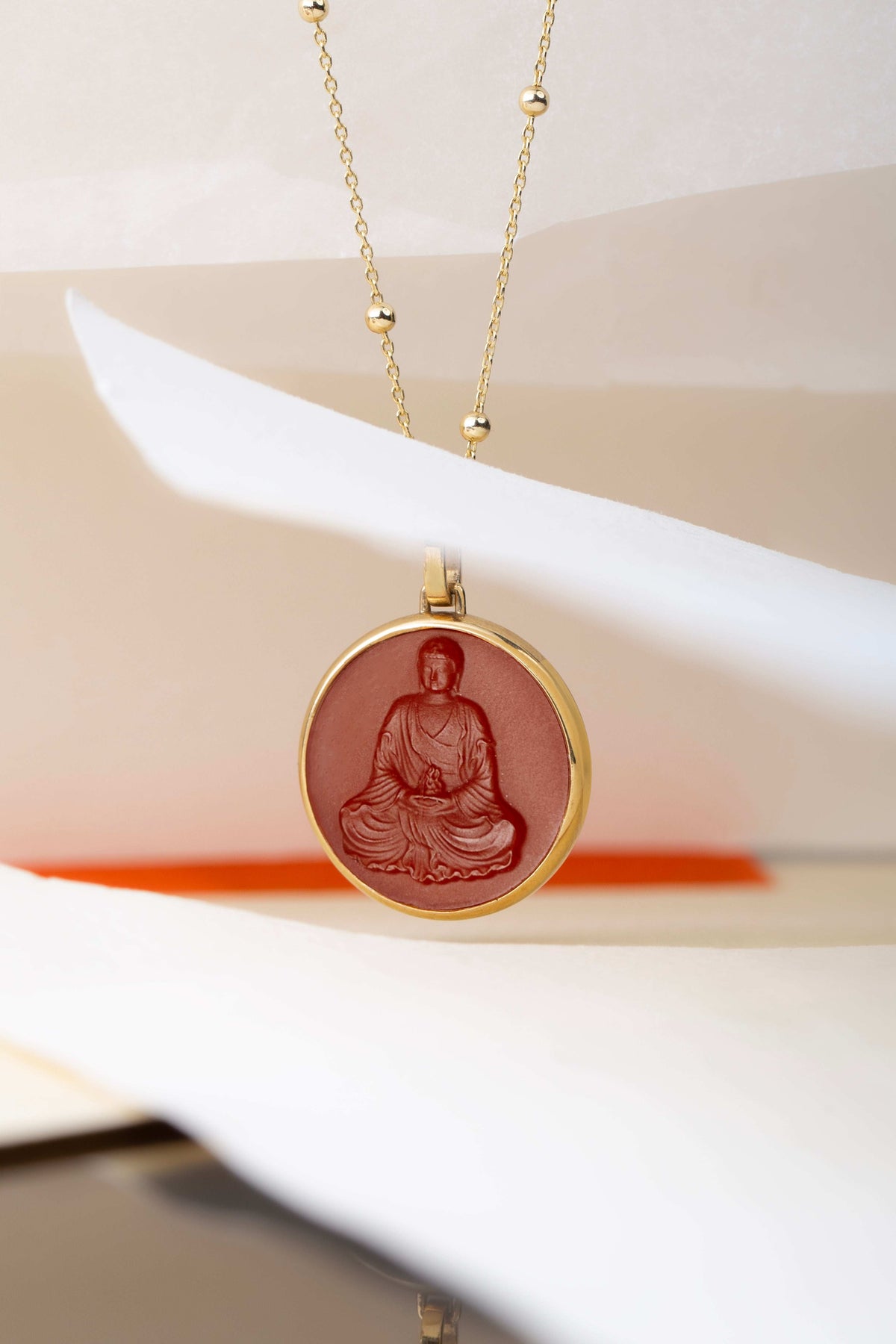 CARNELIAN BUDDHA NECKLACE