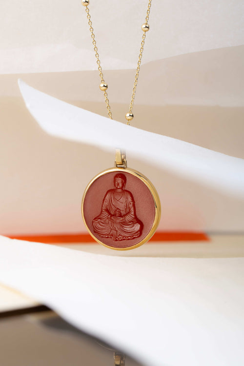 CARNELIAN BUDDHA NECKLACE