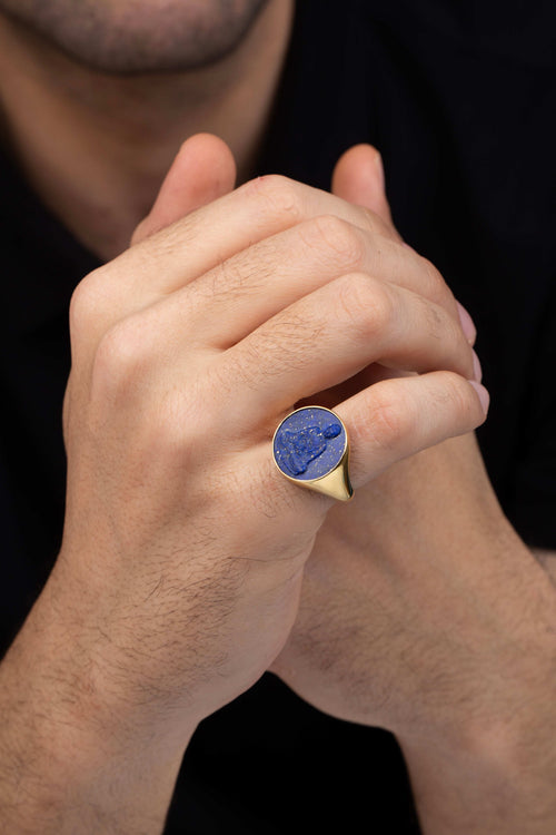 LAPIS LAZULI BUDDHA RING