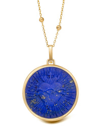LAPIS LAZULI SACRED HEART NECKLACE