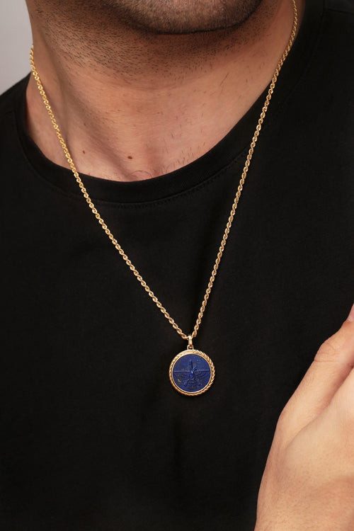 LAPIS LAZULI FARAVAHAR NECKLACE