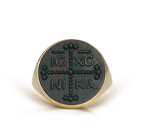 BLOODSTONE ICXC NIKA RING
