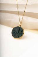 BLOODSTONE THISTLE NECKLACE