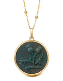 BLOODSTONE THISTLE NECKLACE