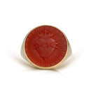 CARNELIAN SACRED HEART RING