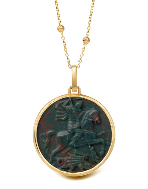 BLOODSTONE SAINT GEORGE NECKLACE