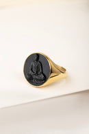 ONYX BUDDHA RING