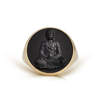 ONYX BUDDHA RING