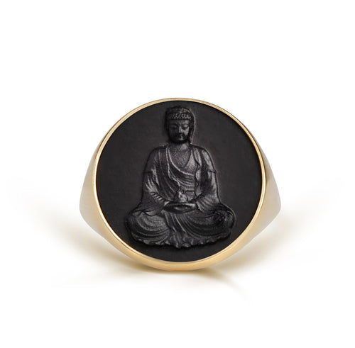 ONYX BUDDHA RING