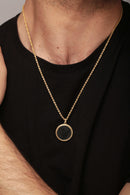 ONYX MICHAEL ARCHANGEL NECKLACE
