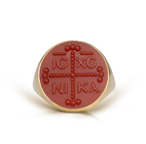 CARNELIAN ICXC NIKA RING