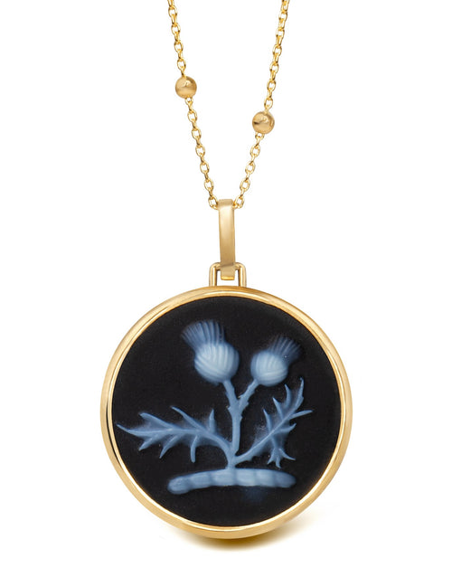 SARDONYX THISTLE NECKLACE