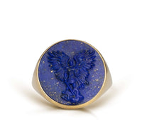 LAPIS LAZULI MICHAEL ARCHANGEL RING
