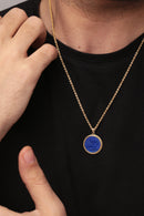 LAPIS LAZULI THISTLE NECKLACE
