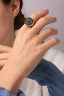 BLOODSTONE LUTHER ROSE RING