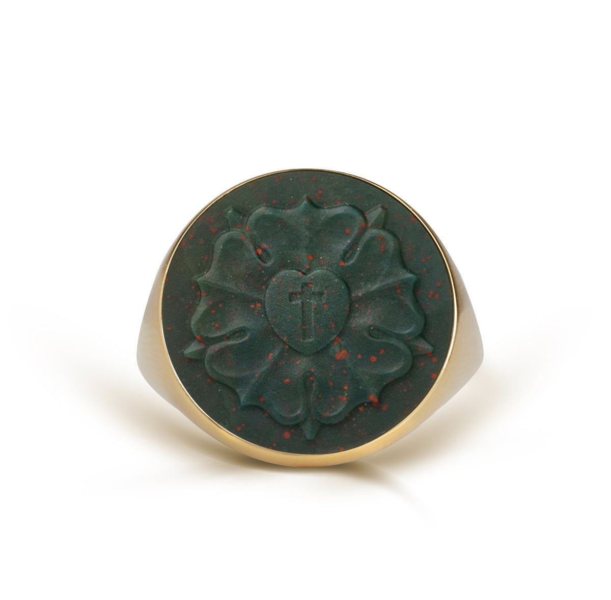 BLOODSTONE LUTHER ROSE RING