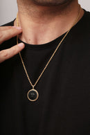 ONYX SACRED HEART NECKLACE
