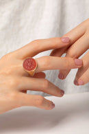 CARNELIAN LUTHER ROSE RING
