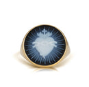 SARDONYX SACRED HEART RING