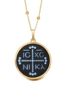 SARDONYX ICXC NIKA CROSS NECKLACE