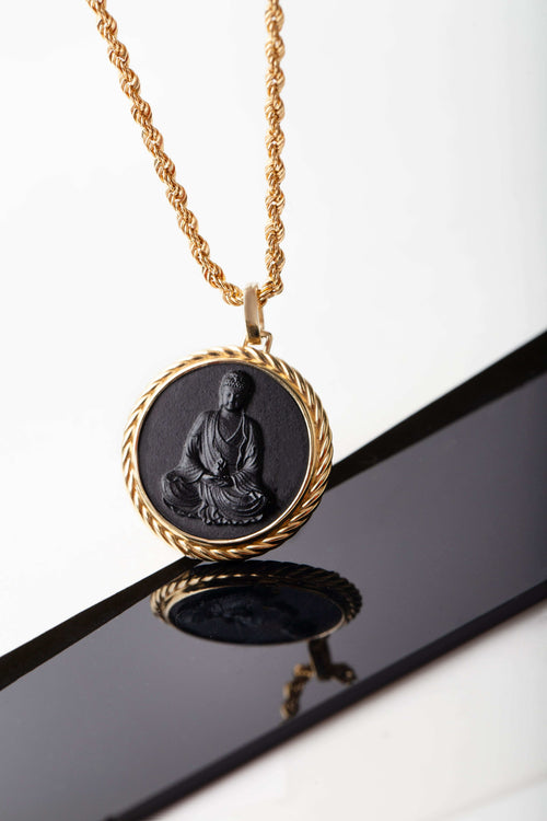 ONYX BUDDHA NECKLACE