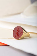 CARNELIAN FARAVAHAR RING