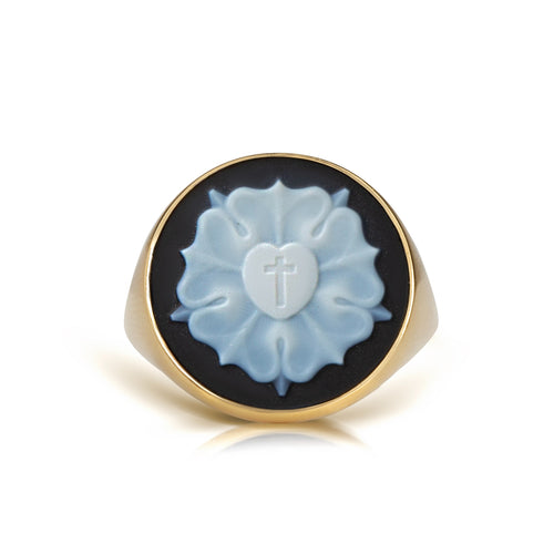 SARDONYX LUTHER ROSE RING
