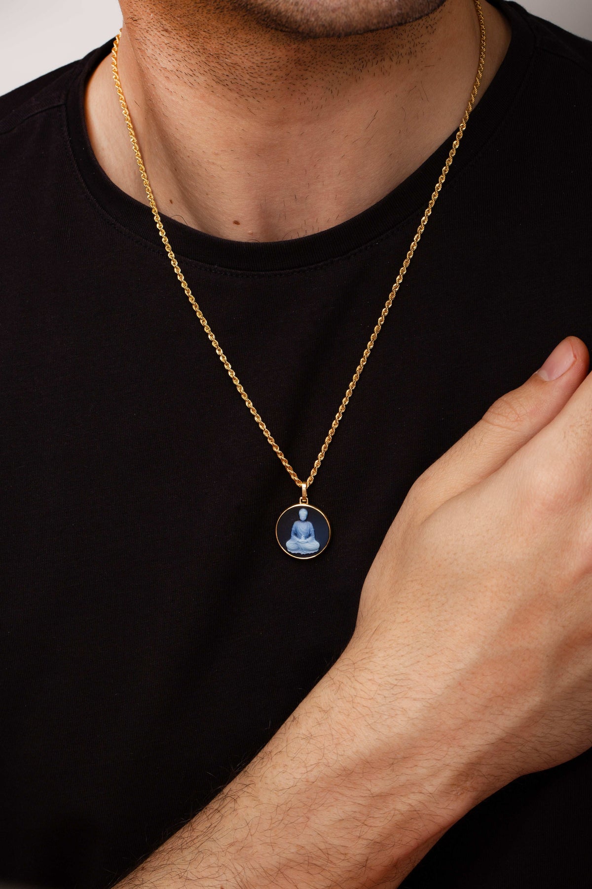 SARDONYX BUDDHA NECKLACE