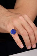 LAPIS LAZULI AMERICAN EAGLE COIN RING