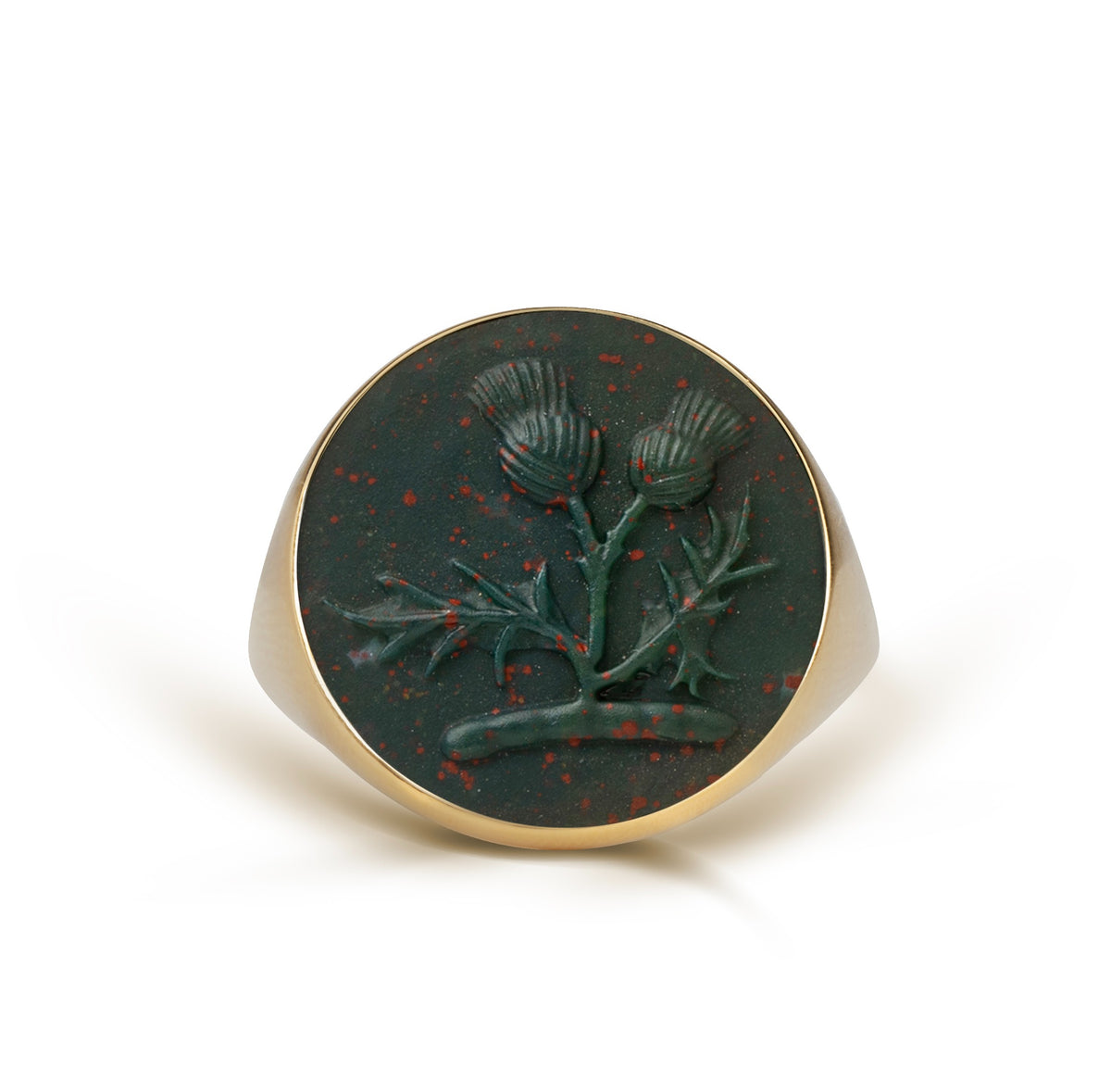 BLOODSTONE THISTLE RING