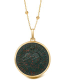 BLOODSTONE SACRED HEART NECKLACE
