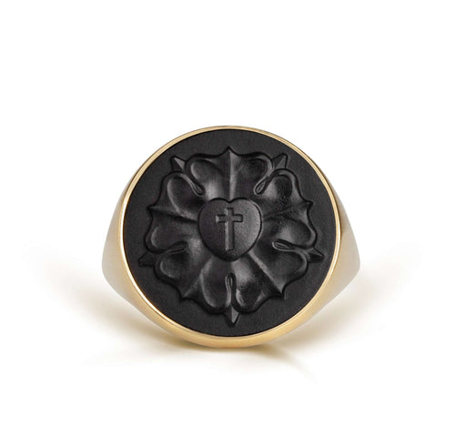 ONYX LUTHER ROSE RING
