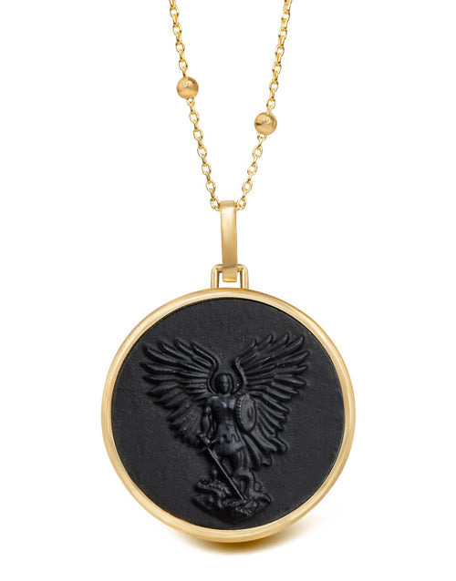 ONYX MICHAEL ARCHANGEL NECKLACE