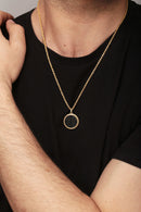 ONYX ICXC NIKA CROSS NECKLACE
