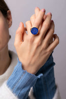 LAPIS LAZULI ICXC NIKA RING