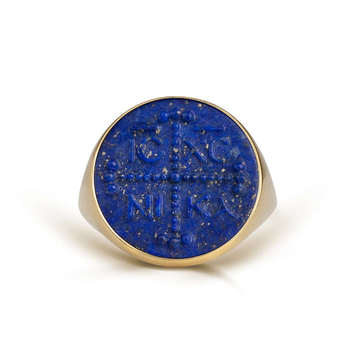 LAPIS LAZULI ICXC NIKA RING
